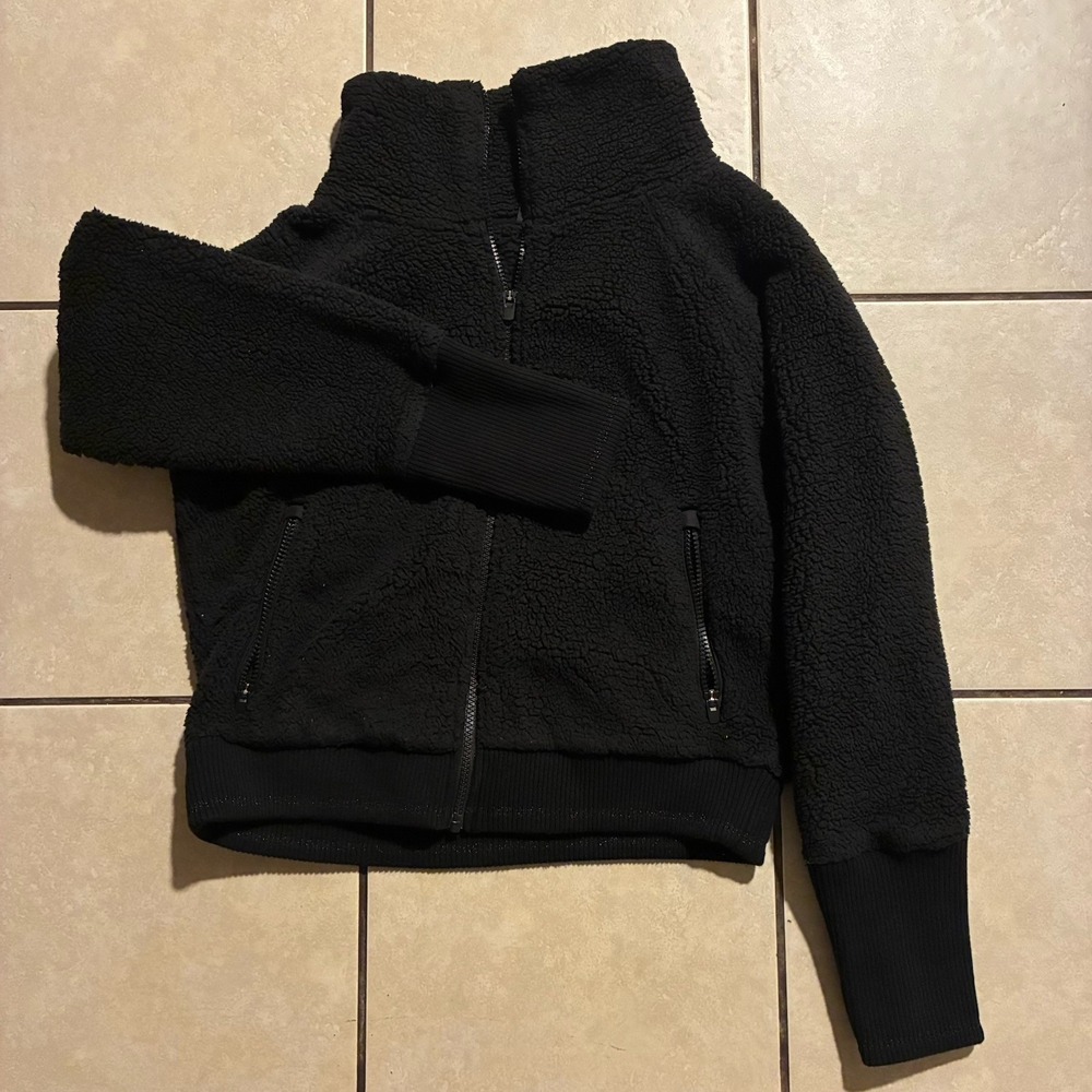 Athleta Women's Medium Black Sherpa Fleece Jacket